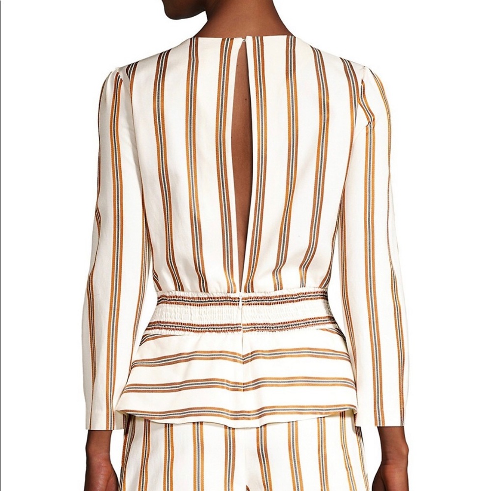 Maje striped peplum suit romper - Picture 4 of 7